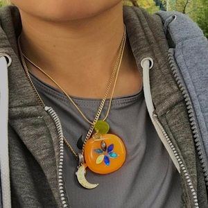 🎃 HandCrafted “Miss Pumpkin” Charm Necklace 🎃